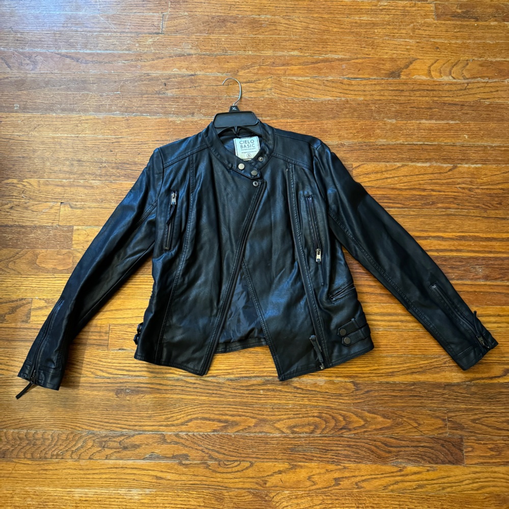 Faux leather jacket